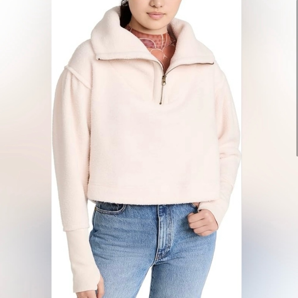 Free People Poppy Pullover Fleece Zip Jacket - Picture 2 of 6